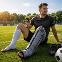 Bottes de récupération à compression pneumatique avec batterie intégrée pour les jambes enflées, la circulation sanguine et la récupération sportive par compression d'air