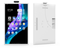 Soporte Móvil para TV LED HDTV de 32 Pulgadas con Ruedas, Smart TV Portátil para Fiestas, Educación, Deportes, HD1080, Sistema Android, Blanco