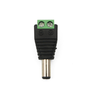 Connecteur d'alimentation DC mâle sans vis à connexion rapide - 12V 5.5x2.1mm, fiche en cuivre massif 18AWG véritable pour CCTV et bande LED - Vente en gros