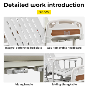 Cama <span class=keywords><strong>de</strong></span> Hospital Manual con Doble Manivela para Ancianos y Discapacitados, Cama Médica <span class=keywords><strong>de</strong></span> ABS para <span class=keywords><strong>Cuidado</strong></span> <span class=keywords><strong>de</strong></span> Personas <span class=keywords><strong>Mayores</strong></span> en Hospitales - Product Image 4