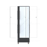 Vitrine rotative à 4 côtés avec lumières LED et serrure, porte en acrylique, présentoir sur pied en métal pour magasin d'armes et équipement tactique