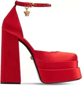 2022 नई आगमन साटन सामग्री डबल मंच ब्रांड डिजाइन पोशाक जूते महिलाओं के लिए - Product Image 1