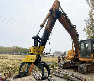 Cakar pohon lampiran mesin hutan ekskavator dengan silinder penjepit <span class=keywords><strong>Grapple</strong></span> gergaji pemotong kayu - Product Image 5