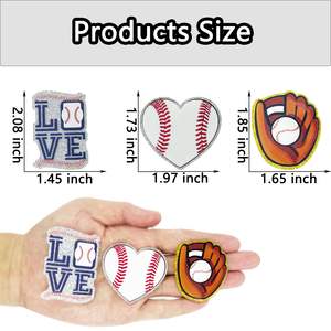 Baseball <b>Bag</b> <b>Charms</b> for Bogg <b>Bag</b> Bling Acrylic Sport <b>Charm</b> for Bogg <b>Bag</b> Accessories Compatible with Simply Southern Beach Tote - Product Image 2