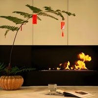 Cheminée électrique moderne SEFIRE VSFB750 à LED, effet vapeur d'eau 3D, pour intérieur, en acier, pour appartements, télécommande, vente chaude