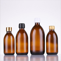 Offre Spéciale 125ML 200ML 250ML 300ML 500ML Médecine Liquide Bouteille En Verre Ambre Bouteilles De Sirop Avec Bouchon En Plastique/Aluminium