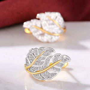 Orecchini a Goccia a Forma di Foglia, Eleganti Orecchini in Stile Naturale alla Moda per Donne - Product Image 5
