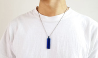 Collier en acier inoxydable avec pendentif croix en forme de barre, bijoux pour hommes, accessoires de luxe été 2021