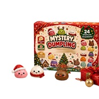 Calendrier de l'Avent Squishy Noël 2026, Boîte Surprise Compte à Rebours 24 Jours, Jouet Anti-Stress Squishy, Cadeau de Noël pour Enfants