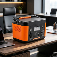 Centrale Électrique Portable LiFePO4 Grande Capacité avec Poignée Amovible Personnalisable, Démarrage d'Urgence Solaire 500W à Onde Sinusoïdale Pure