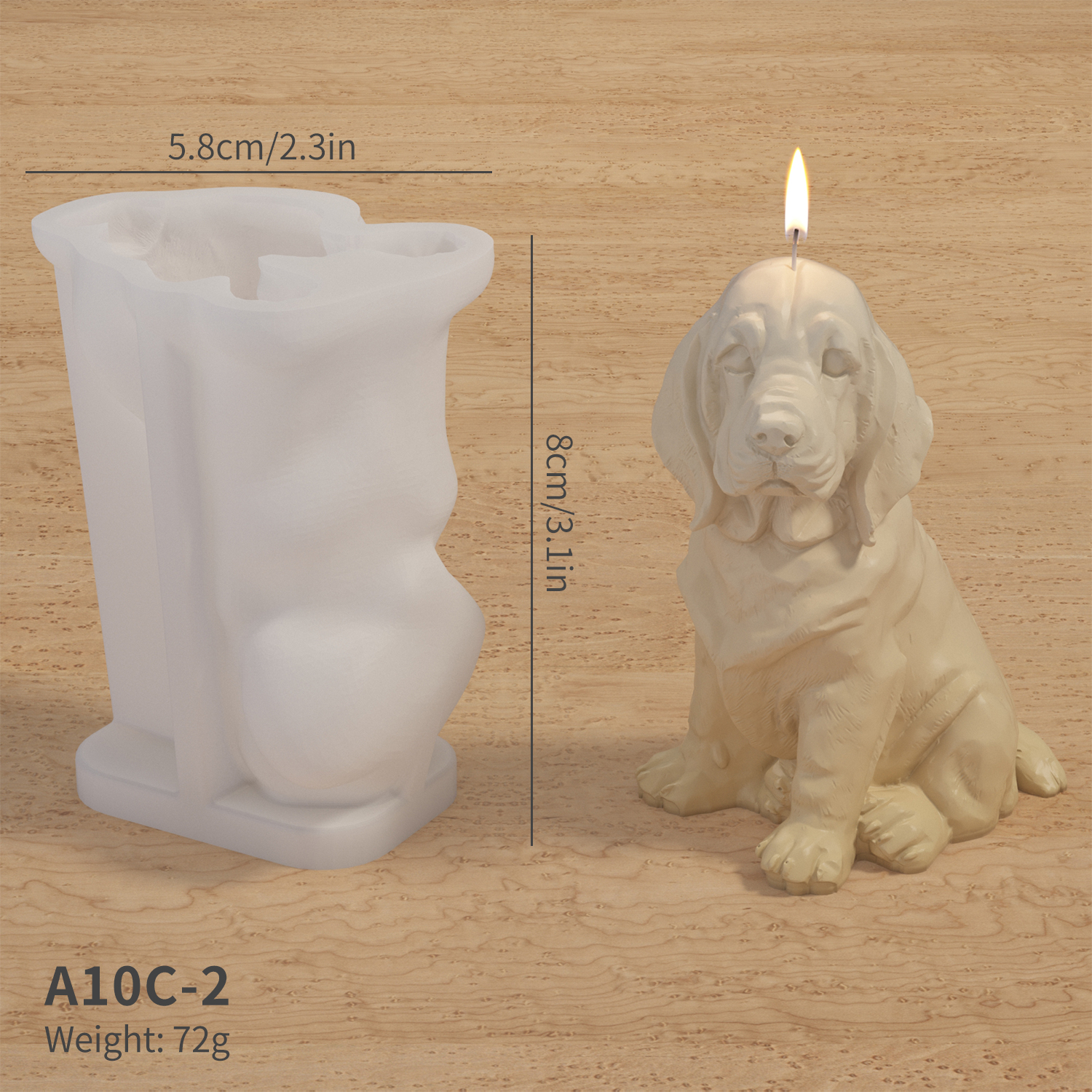 A10C-2 Moule Labrador Blanc