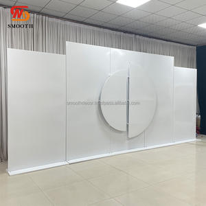 Arche de mariage en fer blanc personnalisable avec design miroir, grand support de fond floral pour décoration d'événements - Product Image 5