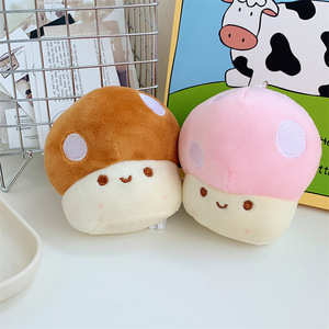 Cute <strong>Cartoon</strong> Mushroom Keychain Super Soft Plush <strong>Bear</strong> Design Small PP Cotton Filled Washed Stress Relief Gift <strong>Bag</strong> - Product Image 3
