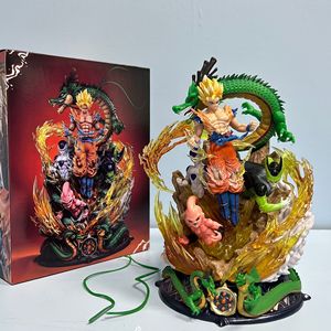 Statuette Anime Giapponesi di Alta Qualità, Drago 19,5cm, Saiyan GK 6° Anniversario Goku Sharu Frieza Buu Scena PVC <span class=keywords><strong>Action</strong></span> <span class=keywords><strong>Figure</strong></span> - Product Image 1