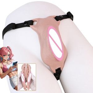 FAAK-G1172 Parche Vaginal Discreto y Realista con Correa Tejida para Juego de Roles Sissy, Parche Vaginal de Silicona para Pantalones - Product Image 1