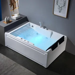 Bañera de hidromasaje con interruptor de aire de un lado para baño, bañera de masaje