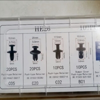 HE26 100 pièces Clips de fixation en plastique pour pare-chocs et rivets de carrosserie automobile pour remplacement et réparation