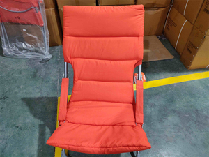 Portatile pieghevole 4 posizioni all'aperto spiaggia Patio <span class=keywords><strong>giardino</strong></span> campeggio morbido imbottito pieghevole poltrona balcone sedia a <span class=keywords><strong>sdraio</strong></span> reclinabile lettino - Product Image 2