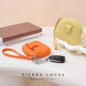 Monedero Pequeño Pierre Loues de Color Sólido con Llavero y Ranuras para Tarjetas, Unisex, para Uso Diario - Product Image 1