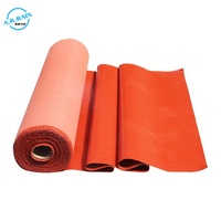 Tissu ignifuge en silicone rouge, connecteur de conduit flexible en silicone-titane, tissu de classe A, résistance au feu jusqu'à 2000°C