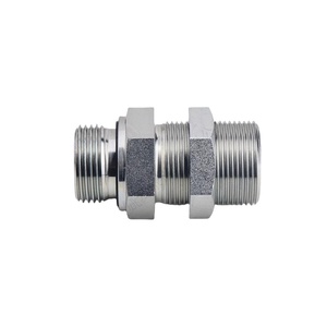 <span class=keywords><strong>6bc</strong></span>/6bd thẳng qua tay áo thẻ số liệu 24 ° hình nón có khóa Nut G1/4 G1/2 phụ kiện ống thủy lực BSP Bộ chuyển đổi vách ngăn nam - Product Image 5
