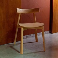 Chaises de salle à manger minimalistes de luxe en tissu et cuir, chaises de salle à manger modernes nordiques d'intérieur, chaises en bois pour restaurant