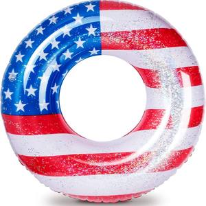 Stock transfrontalier nouveau drapeau américain <span class=keywords><strong>adulte</strong></span> anneau de natation gonflable en PVC pour la <span class=keywords><strong>plage</strong></span> de <span class=keywords><strong>bouée</strong></span> d'eau - Product Image 1