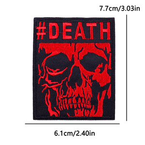 Toppe Ricamate Punk Termoadesive per Vestiti, Teschio Biohazard Anarchia Gotico Rock & Roll, Applicazioni da Cucire, Accessori Fai da Te - Product Image 3
