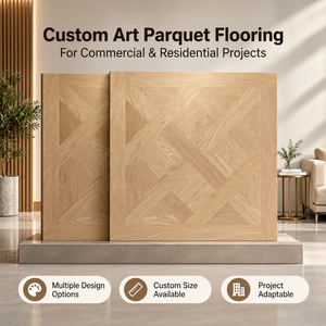 Parquet décoratif en chêne 15 mm, <span class=keywords><strong>chevron</strong></span> Versailles personnalisé pour projets résidentiels et commerciaux - Product Image 1