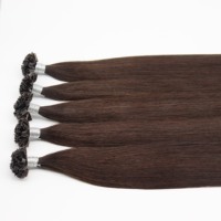 Extensions de cheveux humains vierges russes Remy pré-collées blondes de 24 pouces, invisibles, avec pointe en V de 26 pouces