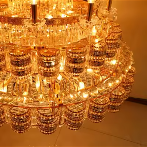 Luminaire suspendu Villa de luxe Escalier d'entrée d'hôtel à double étage Europe Grand <span class=keywords><strong>lustre</strong></span> <span class=keywords><strong>boule</strong></span> de cristal k9 long - Product Image 5