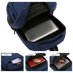 2023 buena calidad barato <span class=keywords><strong>19</strong></span> pulgadas Venta caliente mochila escolar negra mochila con Pipping - Product Image 3