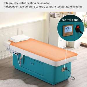 Nueva mesa eléctrica ajustable para salón de belleza, diseño moderno, cabeza cómoda, masaje de <span class=keywords><strong>vinilo</strong></span>, <span class=keywords><strong>cama</strong></span> Facial tailandesa con almacenamiento - Product Image 2