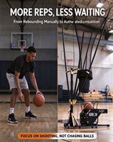 Entraîneur de basketball portable avec retour automatique, 1000 tirs par heure, 9 points de passe, pliable et réglable, pour entraînement sur terrain