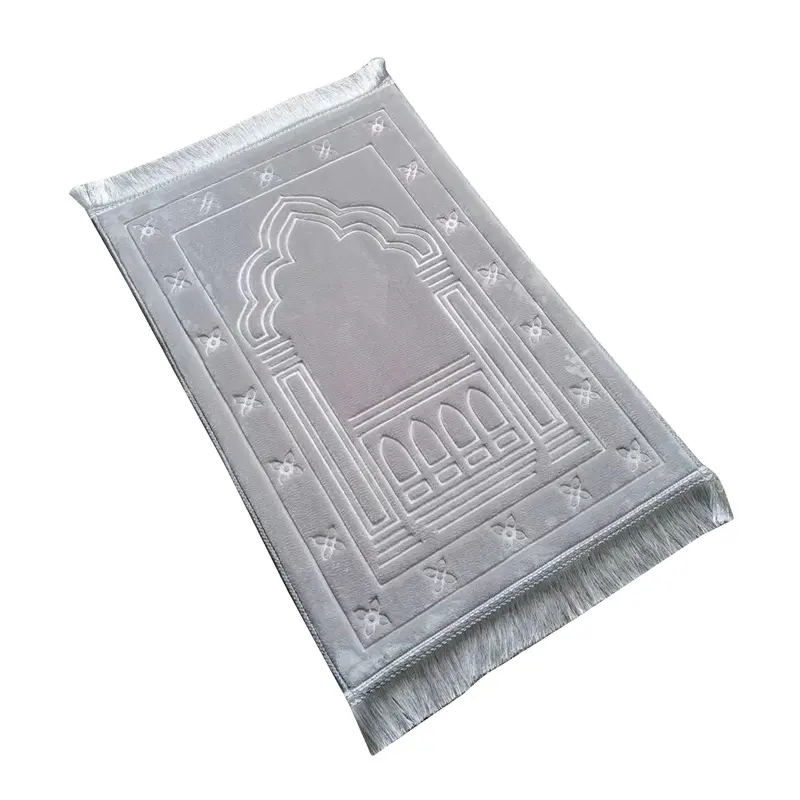 Sajadah Premium Islami, karpet empuk beludru tebal berbentuk bordir pemujaan dengan pinggiran