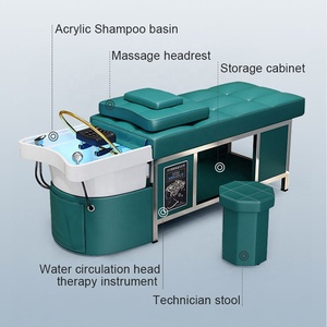 Güzellik salonu mobilyası saç yıkama baş tedavisi Spa tay hemşirelik elektrikli su sirkülasyonu şampuan yatak üniteleri berber dükkanı için - Product Image 2