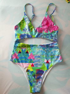 79% Nylon 21% Spandex Italian Lycra Custom Print Cross Back <strong>Sexy</strong> School <strong>Girl</strong> Bikini - Product Image 6