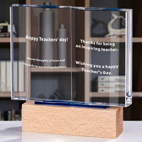 Fait sur mesure de haute qualité, livre en cristal optique K9 cadeau de la Saint-Valentin livre biblique en cristal avec images imprimées et boîte-cadeau/