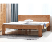 Lit double en bois massif de pin JIA MU JIA