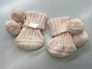 Knitted NB Infants Booties 100% Organic Cotton Breathable Unisex Baby Booties Warm Bed Crochet 0-12M First <strong>Walkers</strong> Cozy Shoes - Product Image 2