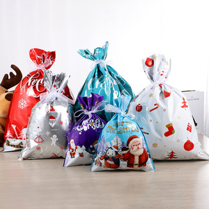 Sacs cadeaux <span class=keywords><strong>de</strong></span> Noël, design Père Noël, réutilisables, en OPP/<span class=keywords><strong>film</strong></span> aluminisé/PE, différentes tailles, pour la décoration <span class=keywords><strong>de</strong></span> l'arbre, bonbons - Product Image 2
