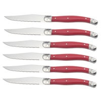 Couteau à Steak en acier inoxydable, couteau à manche coloré en ABS de haute qualité