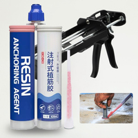 Mortier d'injection à base de résine époxy 1:1 SIWAY Fast Fix, scellant chimique pour joints d'ancrage en béton et travaux du bois