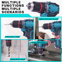 Perceuse électrique sans fil professionnelle 21V à couple de précision, mandrin auto-serrant 13mm, pour assemblage de meubles et travail du bois