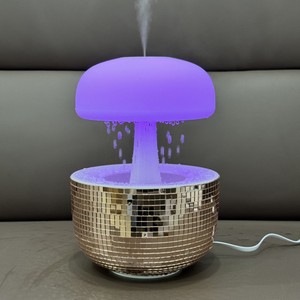 Nuevo Difusor de Aceites Esenciales con Innovadoras Luces LED, Humidificador con Efecto de Lluvia y Bola de <span class=keywords><strong>Discoteca</strong></span>, para Disfrutar de un Momento de Relajación - Product Image 2