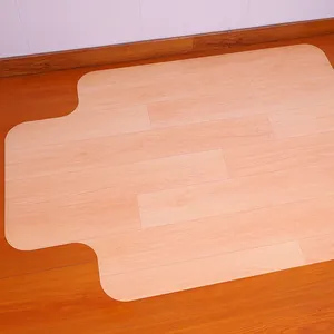 Tapis de salle de bain et de douche en <span class=keywords><strong>film</strong></span> plastique transparent avec texture bois LBX Civilian, tapis de sol en PVC pour chaise de bureau Gac Emkoo - Product Image 3