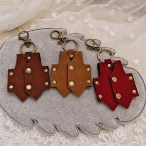 New Style Diy Charms Creative Suede Vest Clothing Portable Stylish Leather Keychain Bag Charm for Gifts - Product Image 3