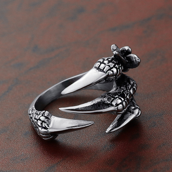 Bague Homme Vintage "Helm Of Sauron" LAYCHEN - Style Gothique Punk Dragon - Bijou Fantaisie Pour Cadeau Anniversaire