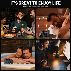 Juego de <span class=keywords><strong>Regalo</strong></span> de Velas Aromáticas para Hombre, Paquete de 4 Velas de Cera de Soja, Velas Masculinas de Lujo para el Hogar, Regalos Relajantes para Hombres, Papá, Esposo - Product Image 6