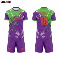 Maillot de football personnalisé par sublimation, ensemble uniforme d'équipe unisexe, respirant, séchage rapide, vêtements de sport, vente en gros, faible MOQ